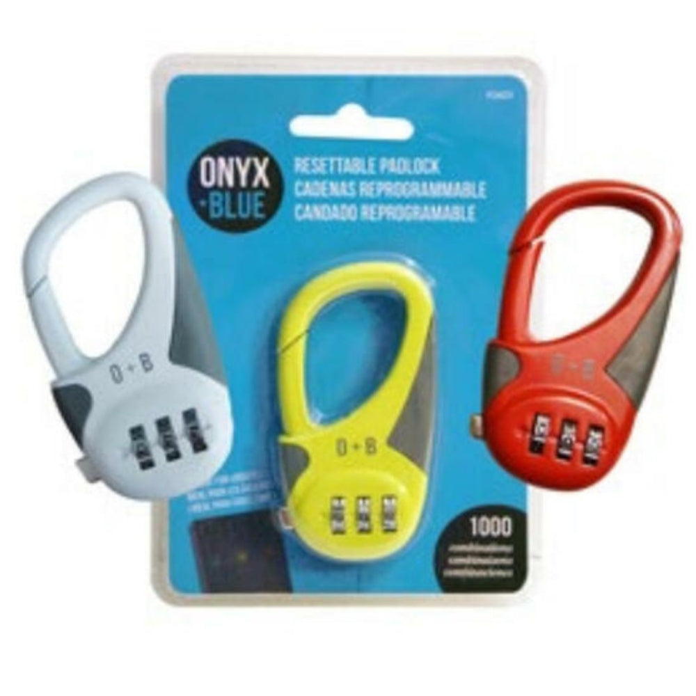 Onyx & Blue - Cadenas à combinaisons 3 chiffres