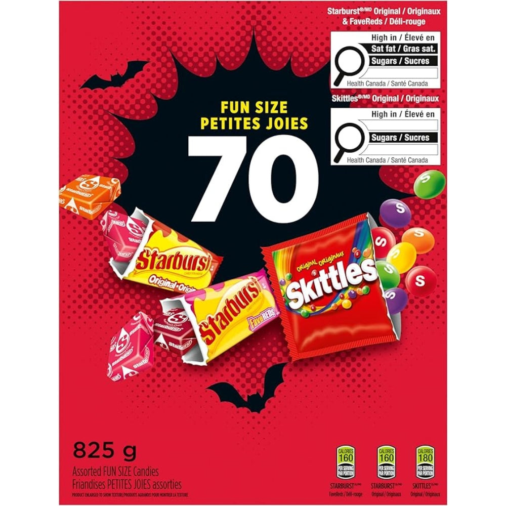 Skittles Mini Skittles and Starbursts - 70-Pack