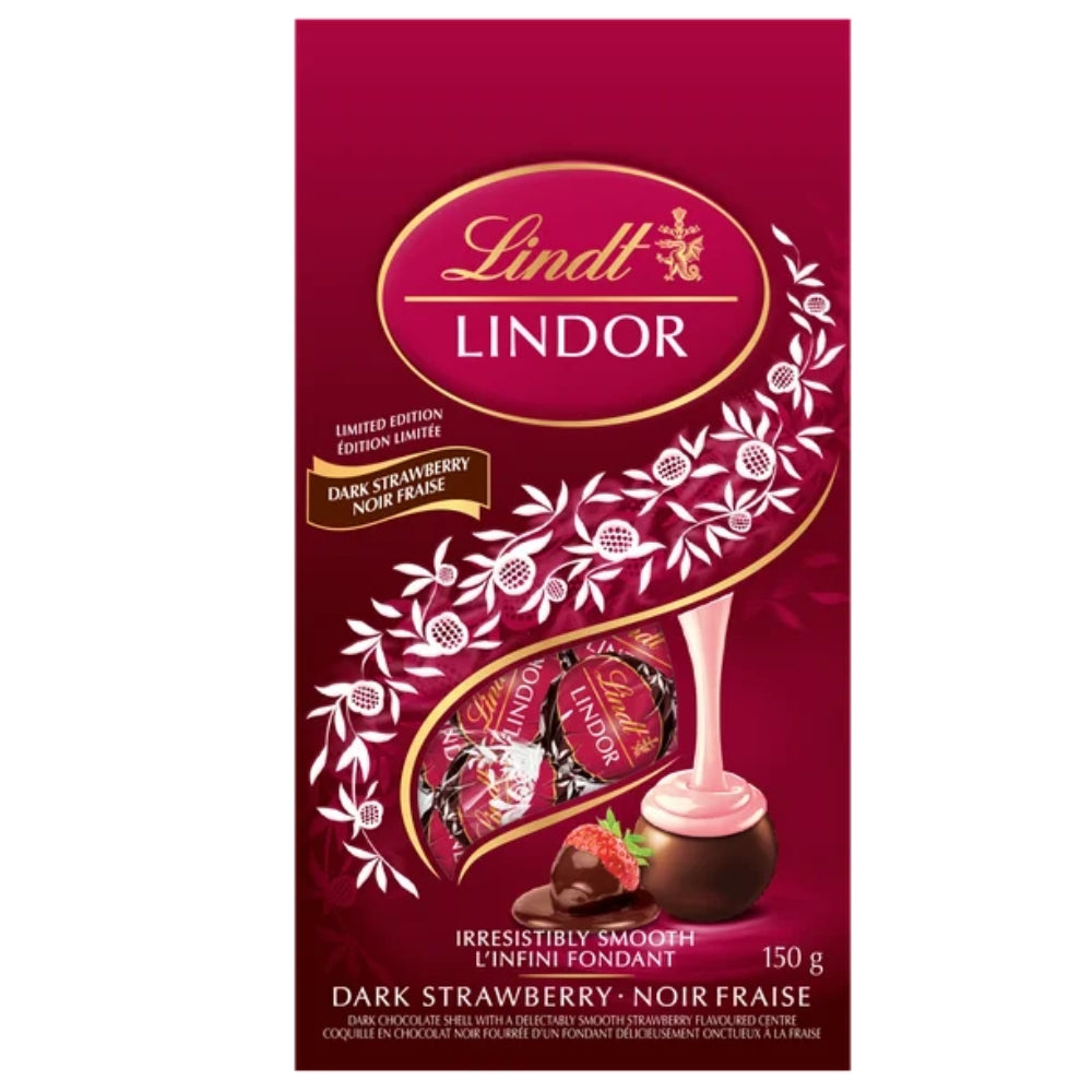 Lindt - Lindor Dark Chocolate and Strawberry Truffles 150 g