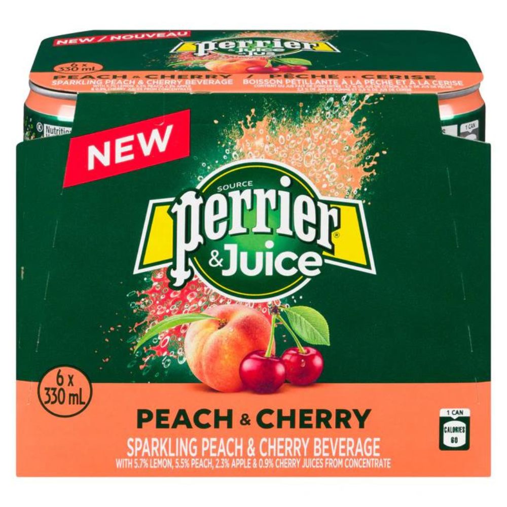 Perrier - Sparkling drink with peach and cherry