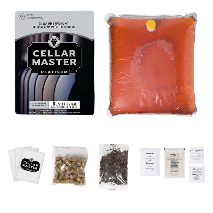 Cellar Master Platinum - Nécessaire à vin Rosé de type Français