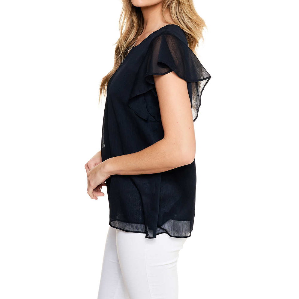 Cristina B - Women's Flutter Sleeve Top