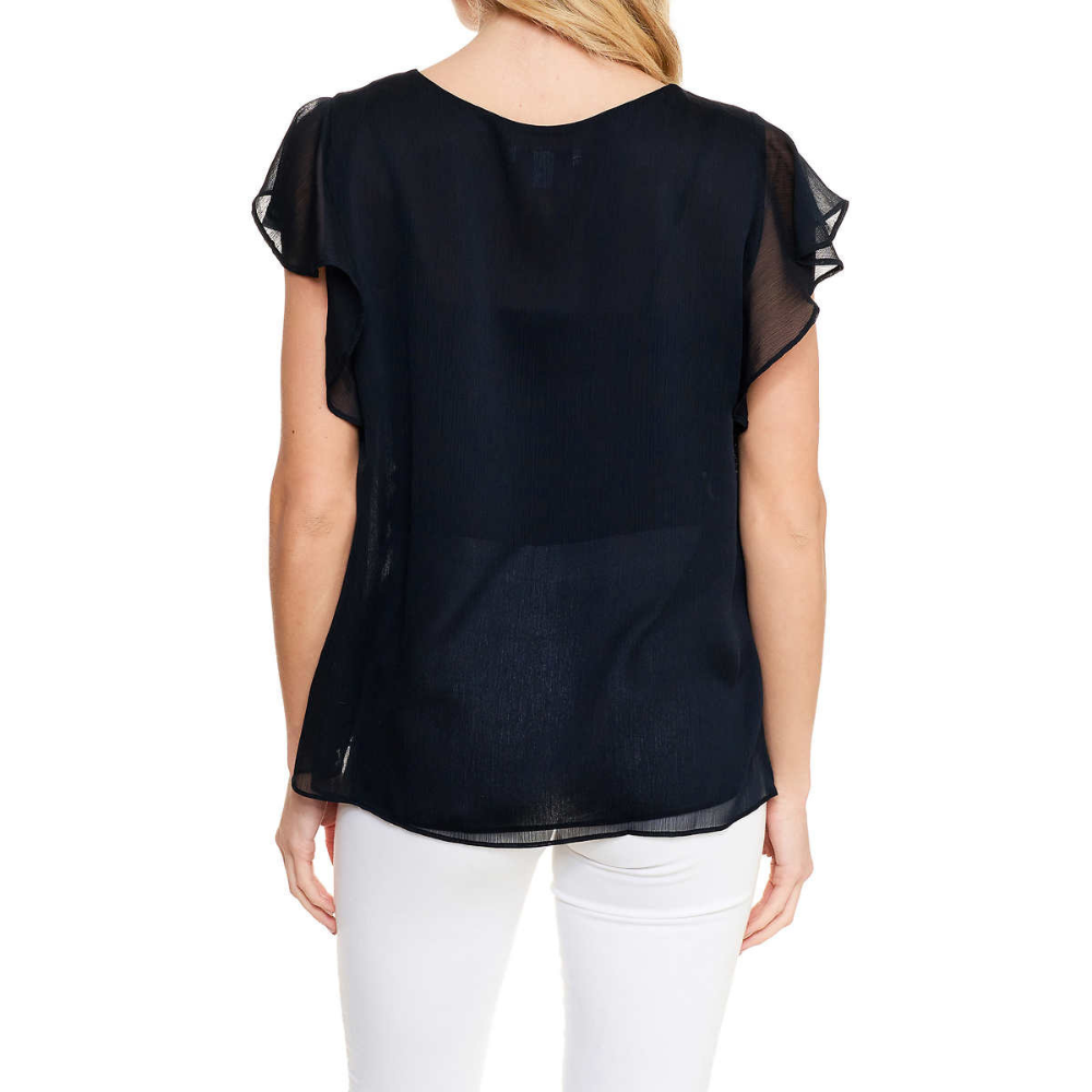 Cristina B - Women's Flutter Sleeve Top