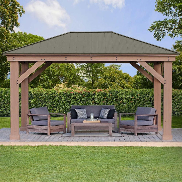 Yardistry - Pavillon de jardin de 12 pi × 16 pi