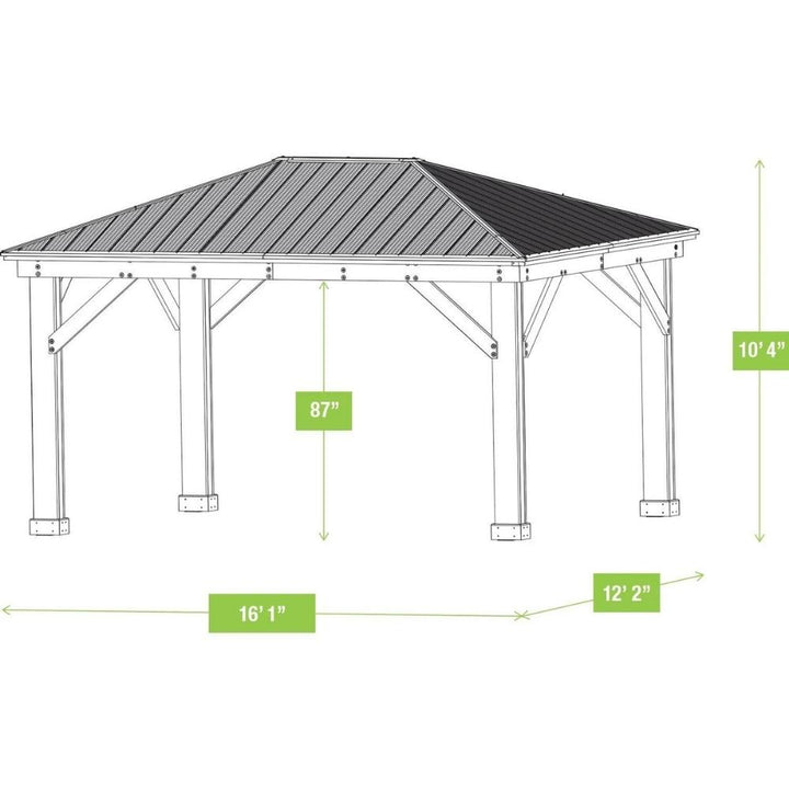 Yardistry - Pavillon de jardin de 12 pi × 16 pi