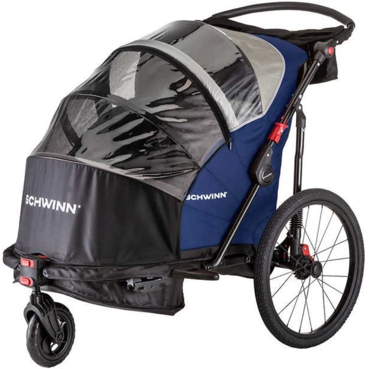 Schwinn Joyrider - Remorque de vélo bleu et gris