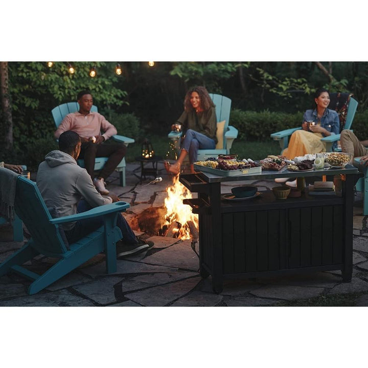 Keter - Table de rangement pour barbecue avec plateau en métal