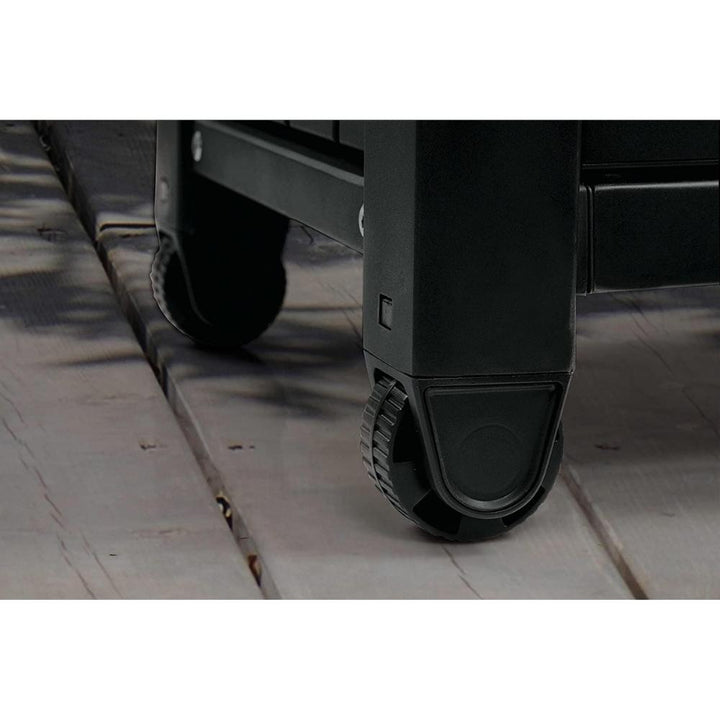 Keter - Table de rangement pour barbecue avec plateau en métal