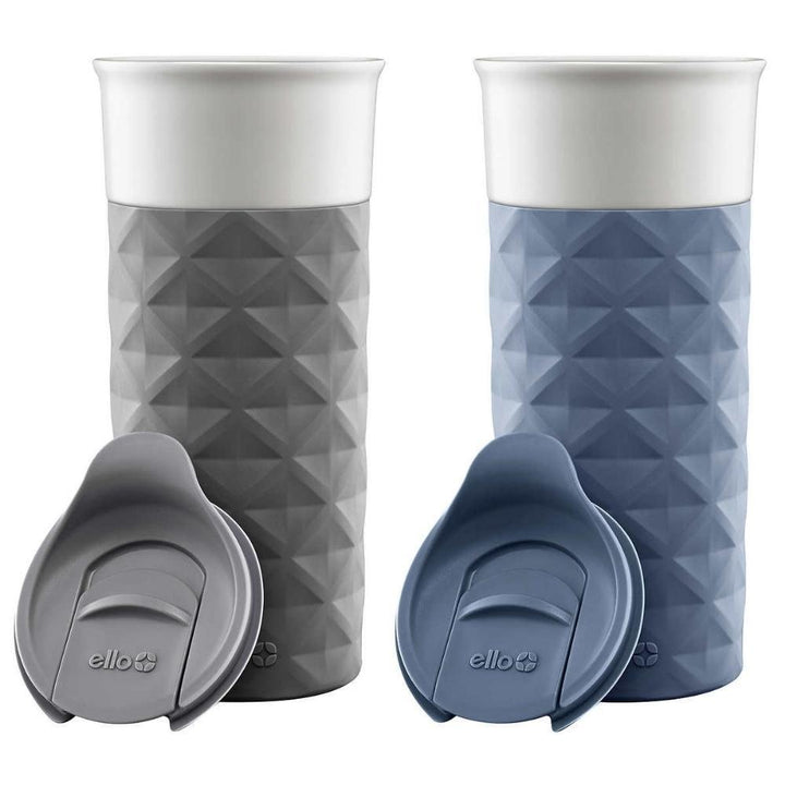 Ello - Tasses Ogden de voyage en céramique de 473 mL (16 oz), paquet de 2