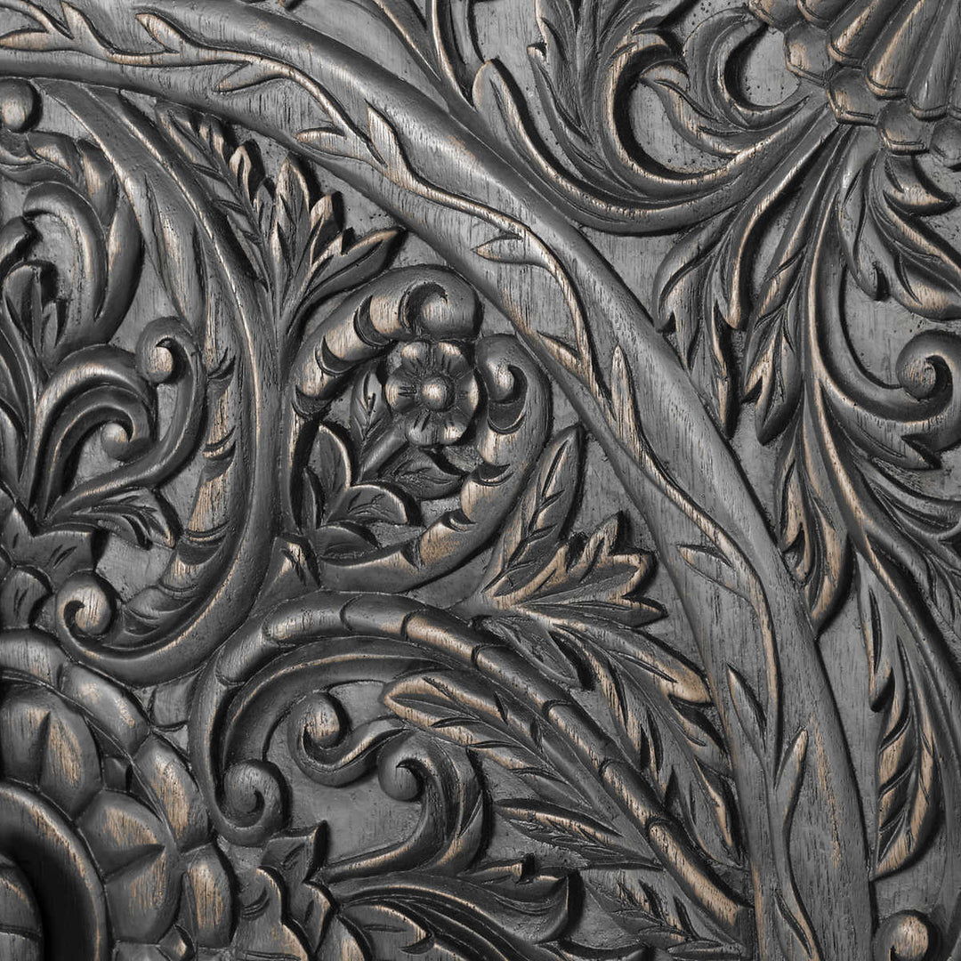 Lita Accent Table with Traditional Balinese Hand-Carvings