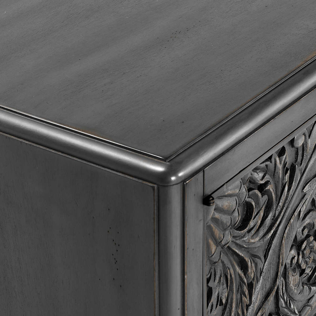 Lita Accent Table with Traditional Balinese Hand-Carvings