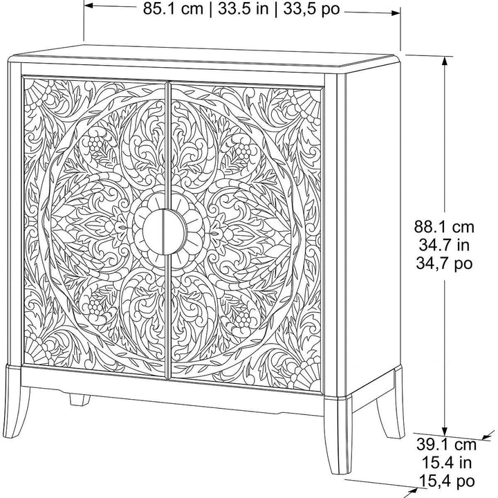 Lita Accent Table with Traditional Balinese Hand-Carvings