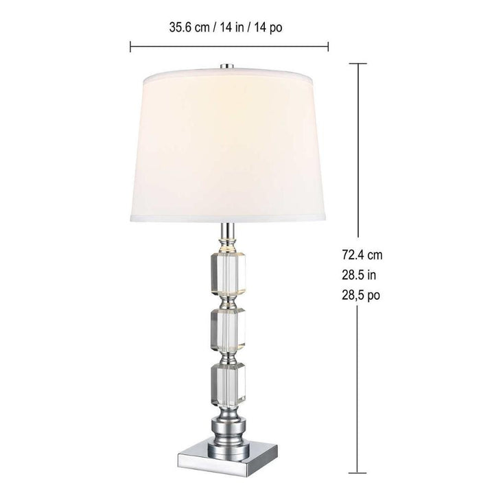 Sydnee - Ensemble de 2 lampes de table en cristal