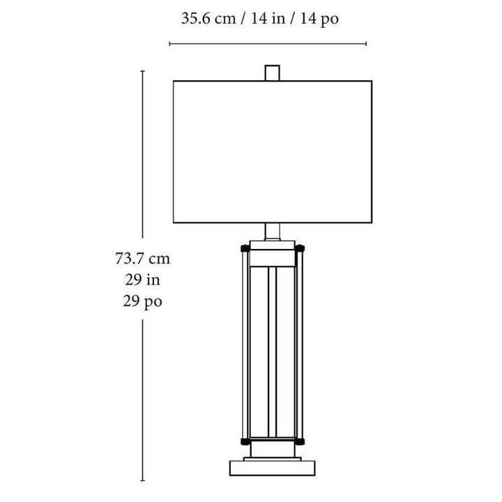 Kris - Ensemble de 2 lampes de table modernes en nickel foncé