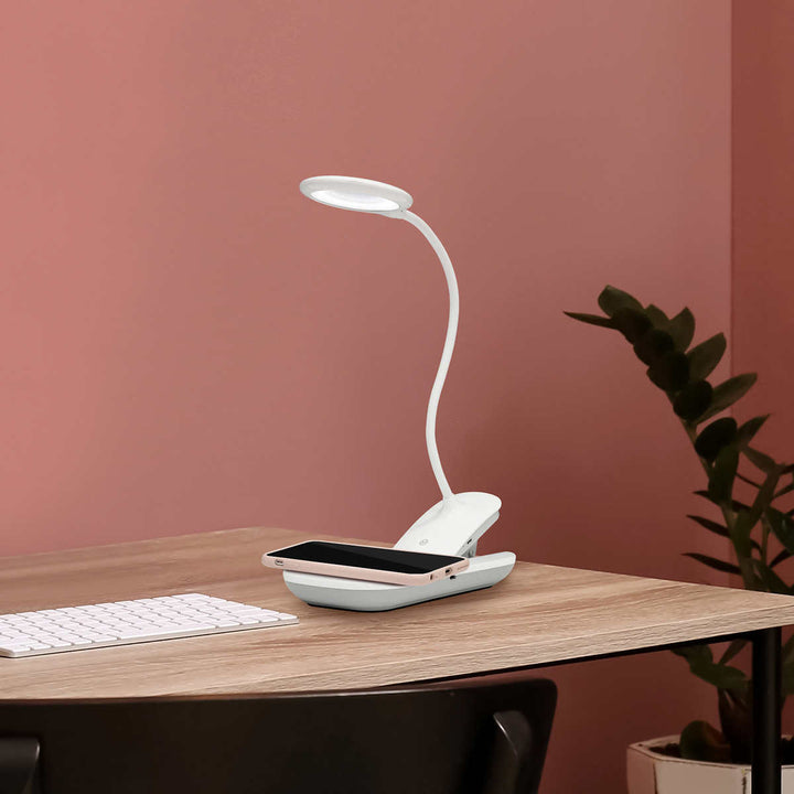 UltraBrite - FLEX- Lampe de bureau à DEL avec base de recharge sans fil
