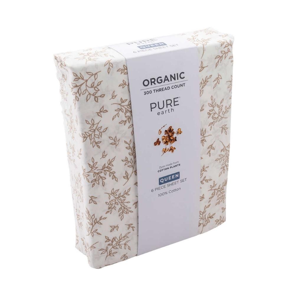 Pure Earth - Ensemble de draps 6 pièces en coton biologique