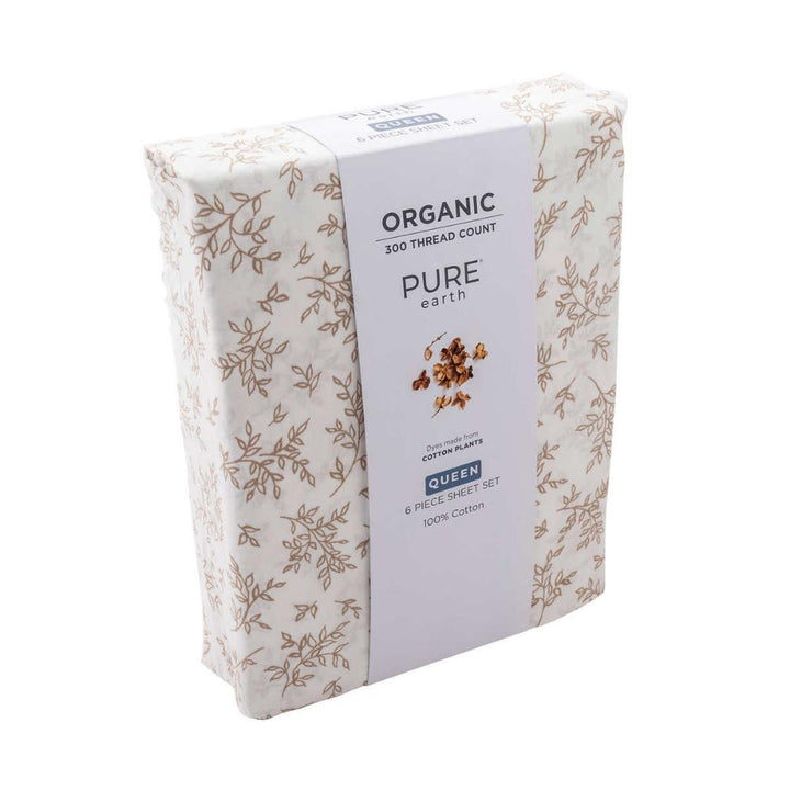 Pure Earth - Ensemble de draps 6 pièces en coton biologique