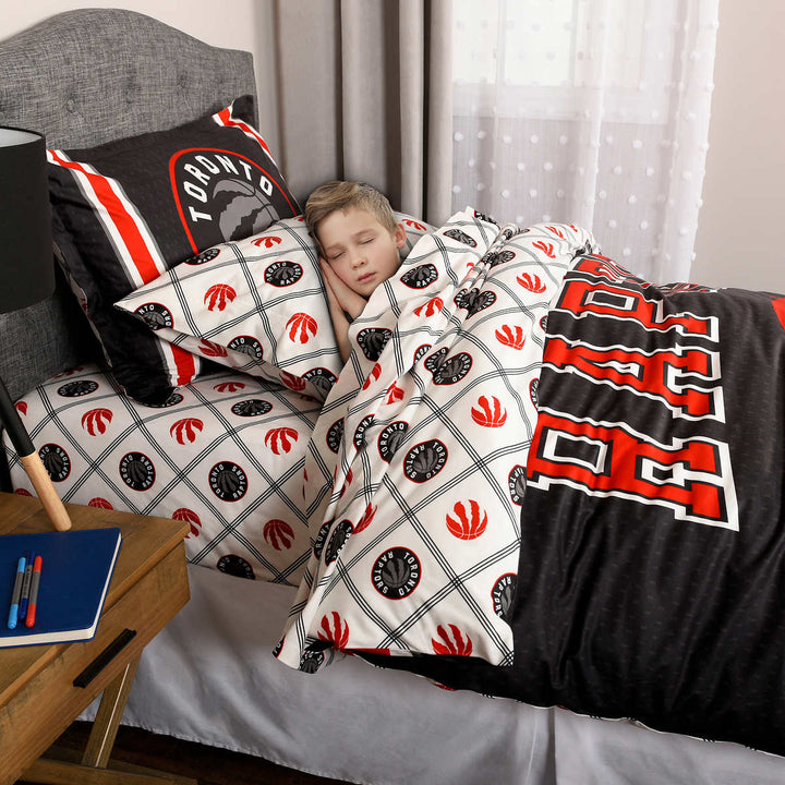 NBA - Microflannel Duvet Cover and Sham Set, Toronto Raptors