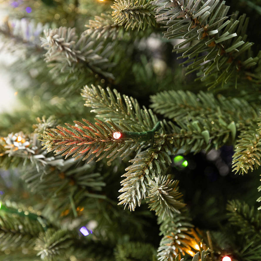 Aspen - Arbre de Noël artificiel en pot de 1,3 m pré-éclairé, micro DEL radiant