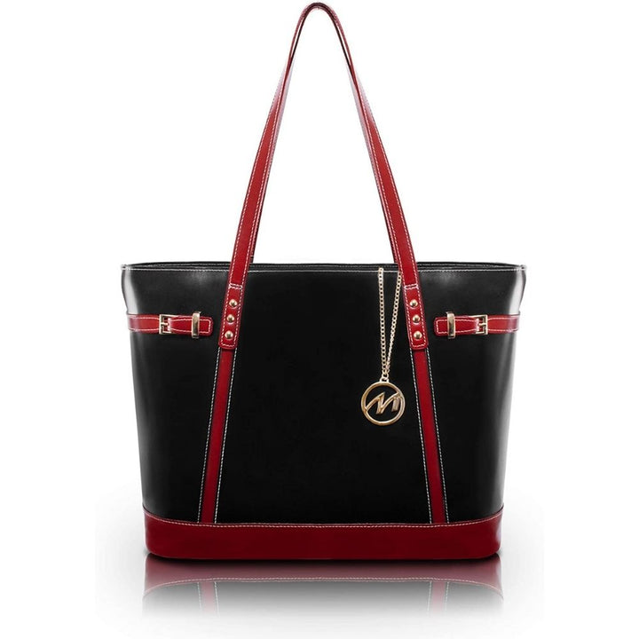 McKlein - Sac en cuir pour femme avec poche pour tablette noir, 97565 USA Serafina