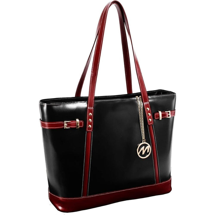 McKlein - Sac en cuir pour femme avec poche pour tablette noir, 97565 USA Serafina