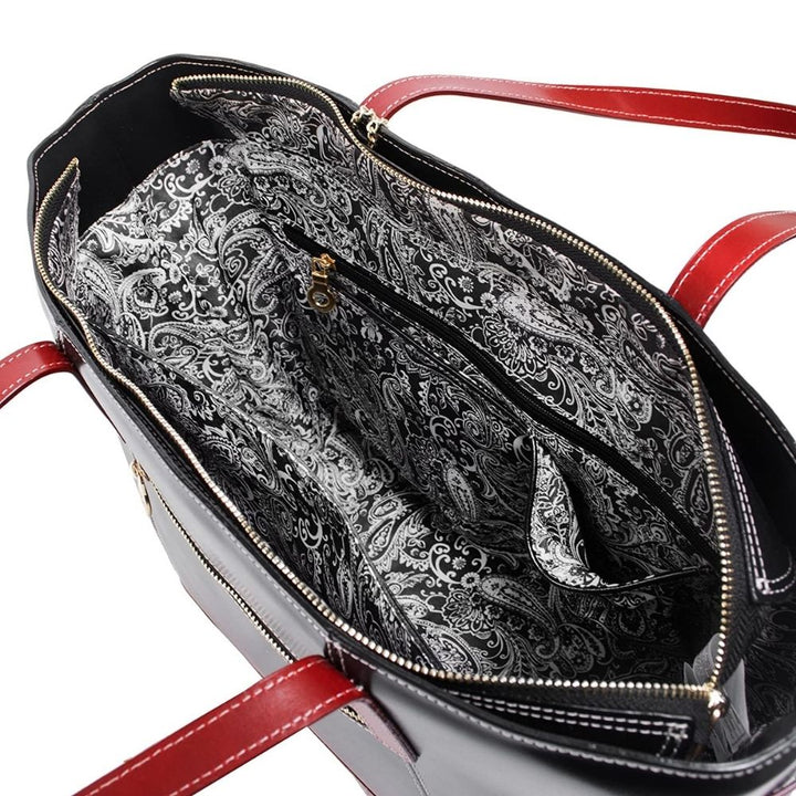 McKlein - Sac en cuir pour femme avec poche pour tablette noir, 97565 USA Serafina