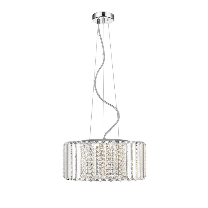 OVE - Lustre intégré à DEL en chrome avec accents de cristal, Patience