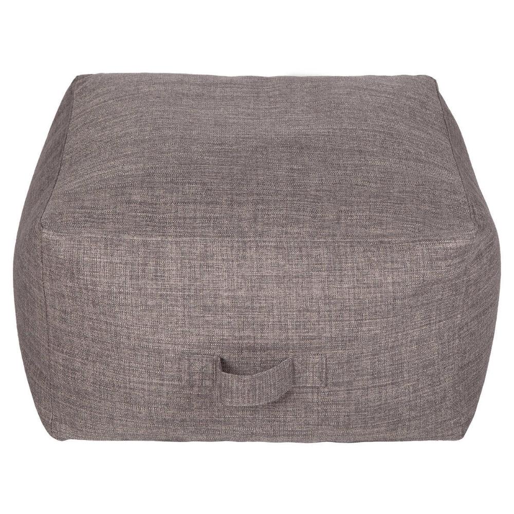 Norka Living - Gray pouf with handle, Beka