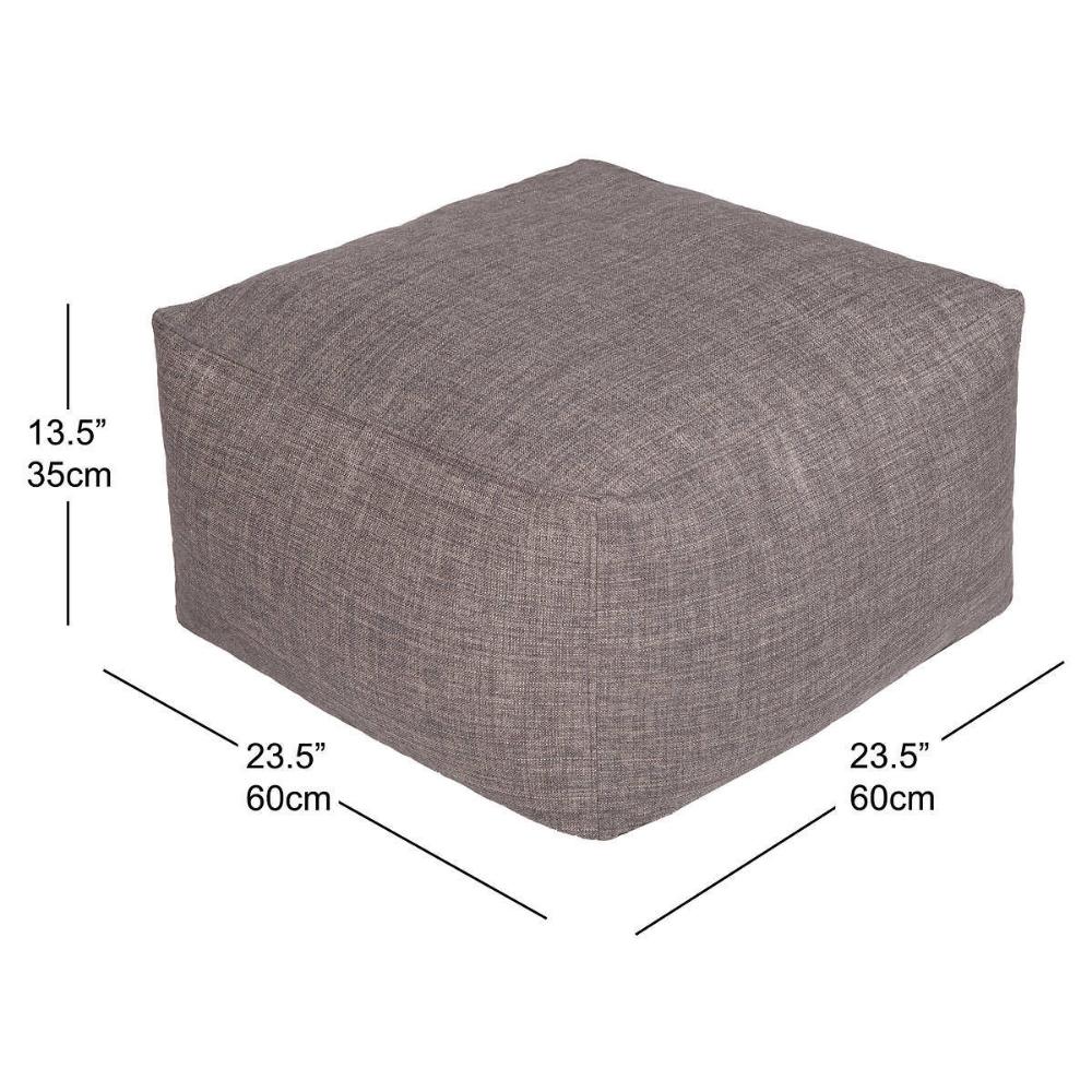 Norka Living - Gray pouf with handle, Beka