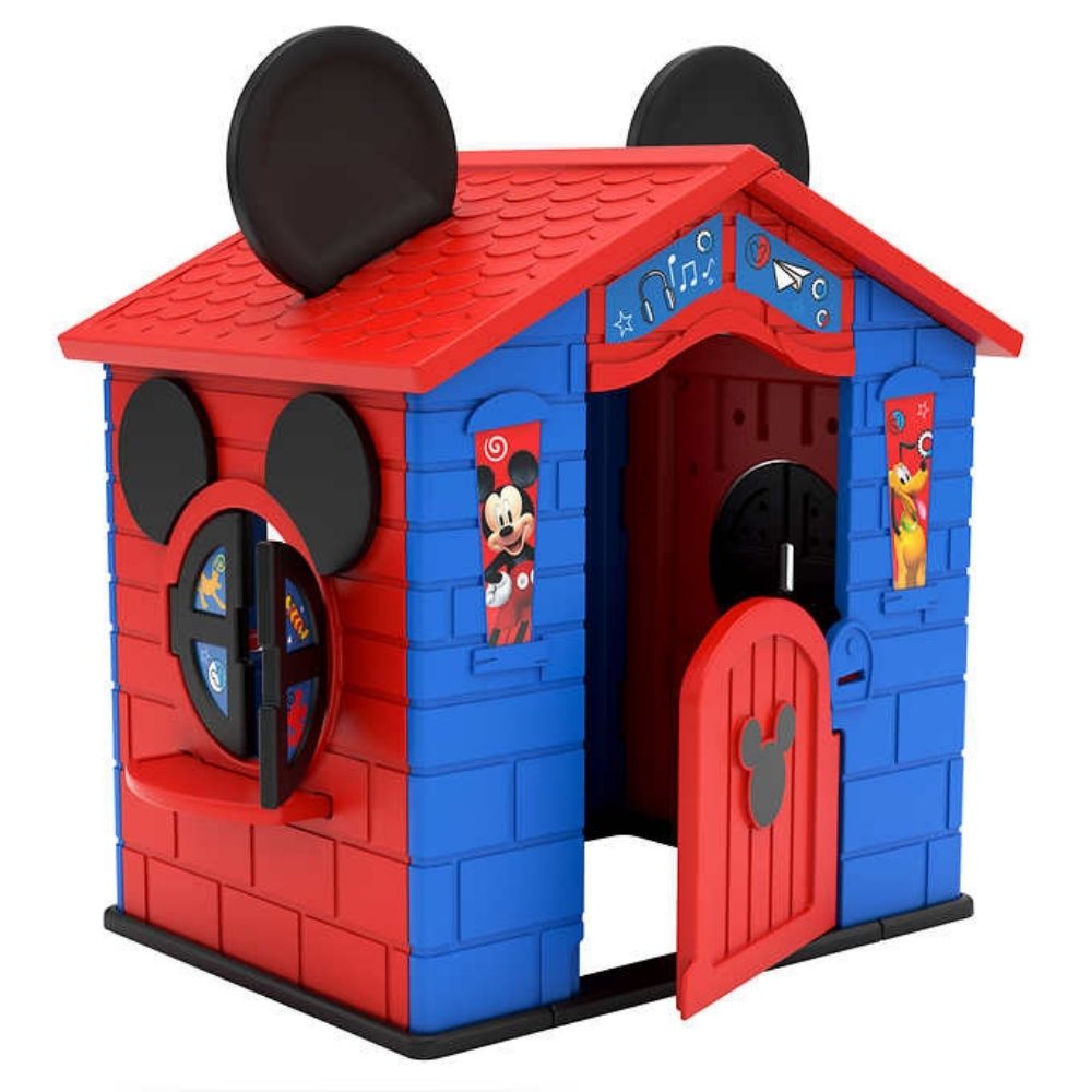 Disney Mickey Mouse Plastic Indoor/Outdoor Playhouse with Easy Assembly