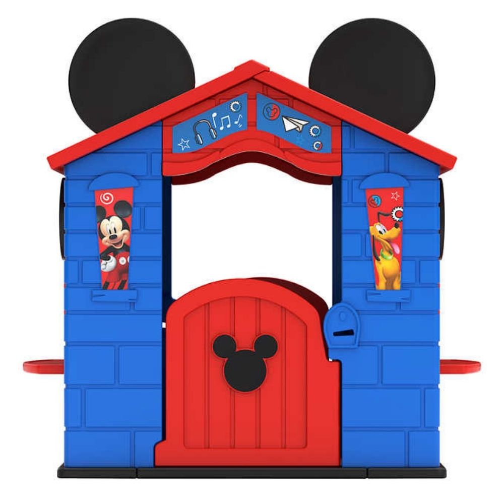 Disney Mickey Mouse Plastic Indoor/Outdoor Playhouse with Easy Assembly