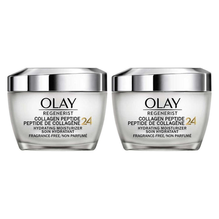 Olay Regenerist - Crème hydratante peptide de collagène, 2 x 50 ml