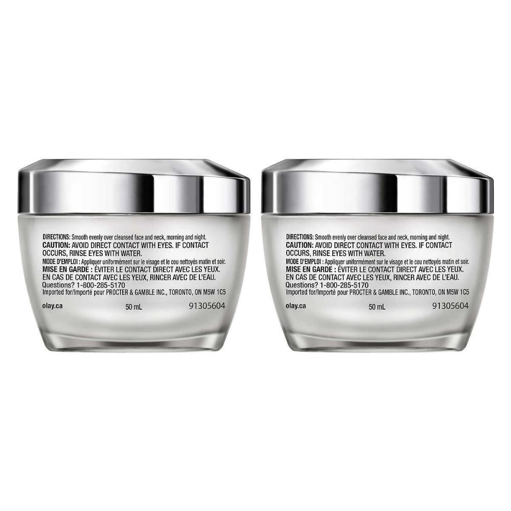 Olay Regenerist - Crème hydratante peptide de collagène, 2 x 50 ml