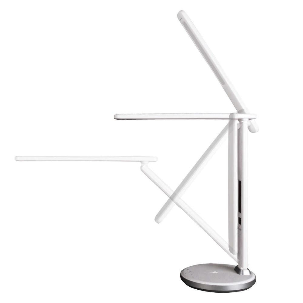 Ottlite - Lampe de bureau assainissante avec horloge et recharge sans fil