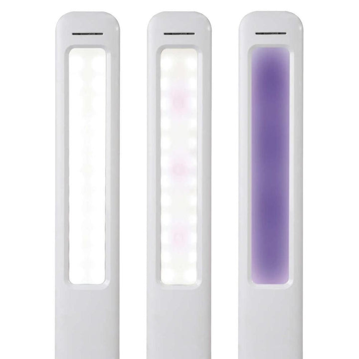 Ottlite - Lampe de bureau assainissante avec horloge et recharge sans fil