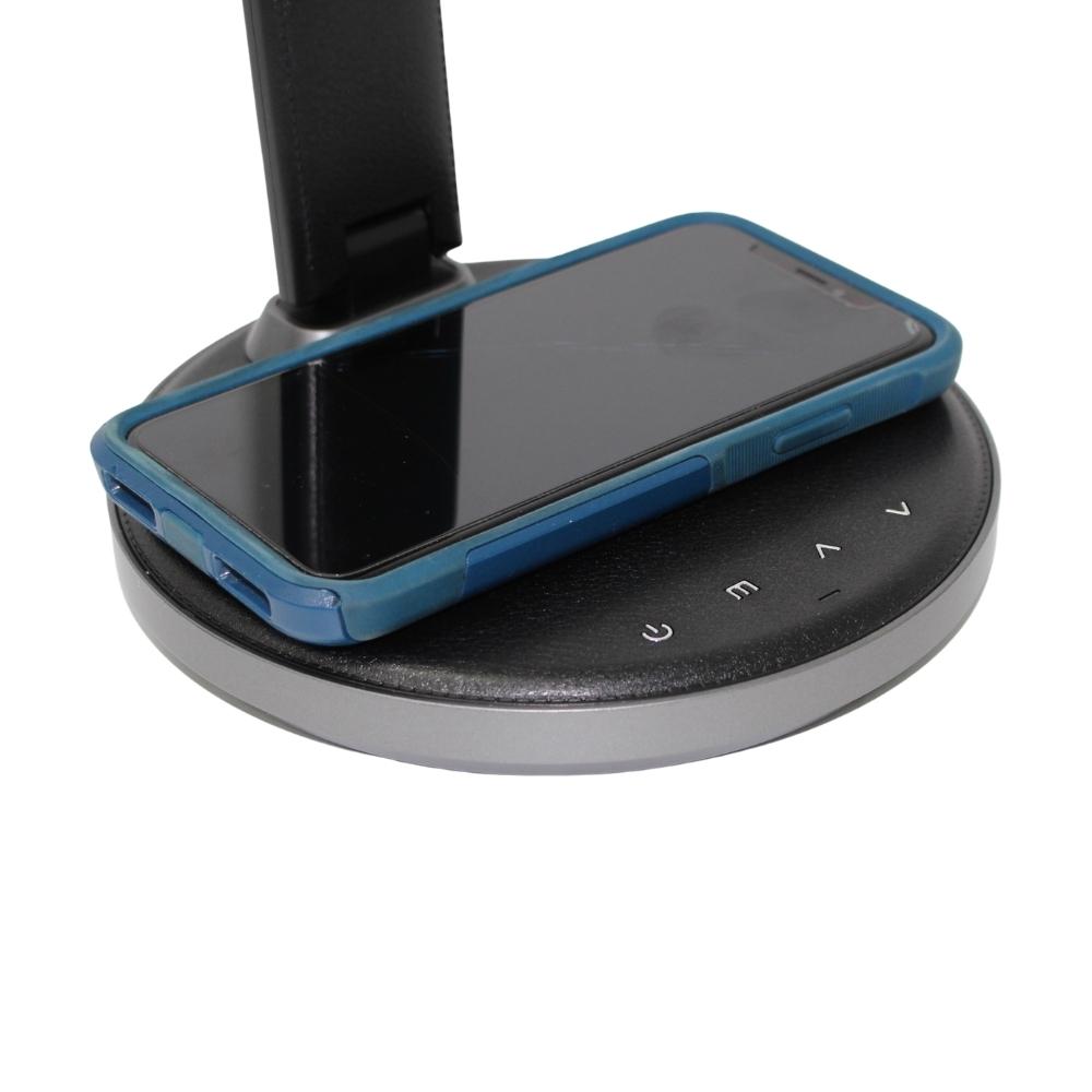 Ottlite - Lampe de bureau assainissante avec horloge et recharge sans fil