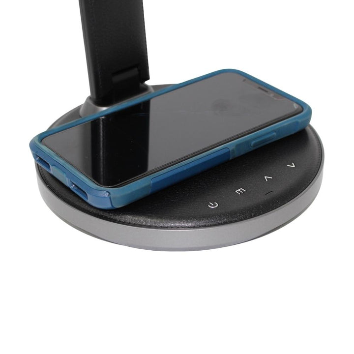 Ottlite - Lampe de bureau assainissante avec horloge et recharge sans fil