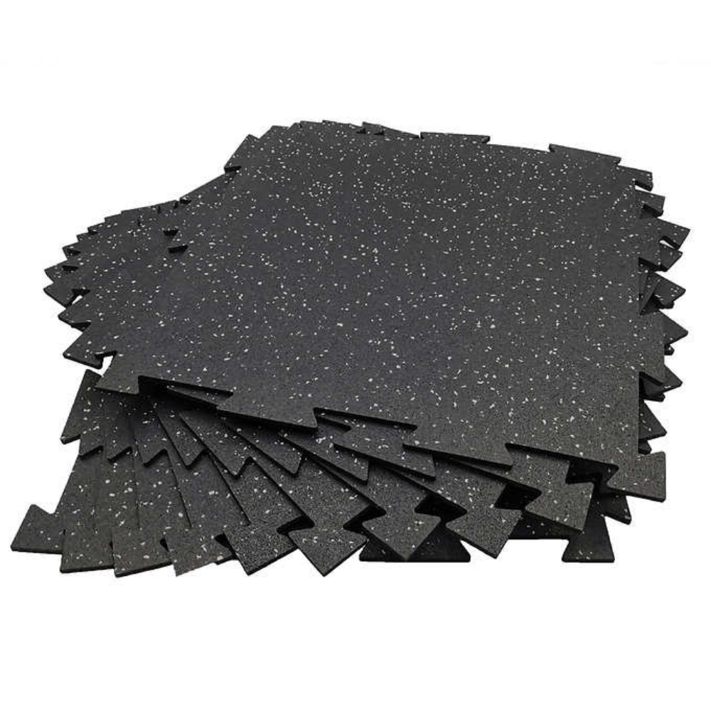 Rubber King Challenger Series Interlocking Floor Tiles - 10-Pack