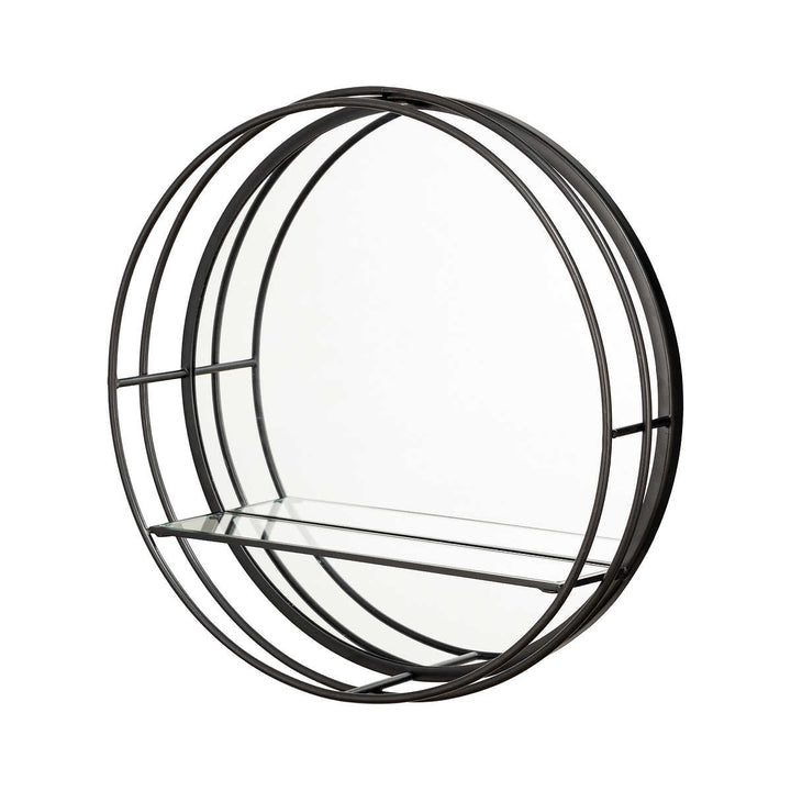 Appollo Munro - Miroir moderne rond en métal de 48,3 cm (19 po), Beatrice