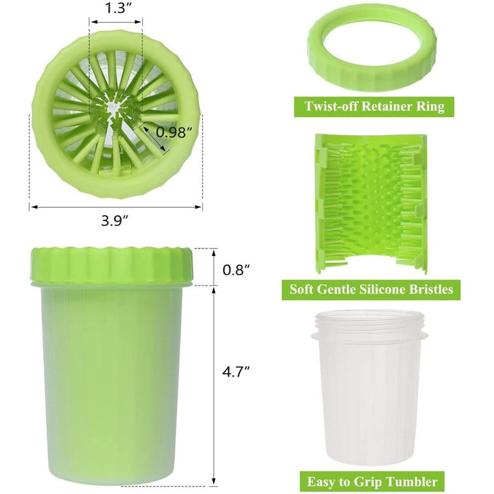 Laveur de pattes de chien, 2 en 1 portable