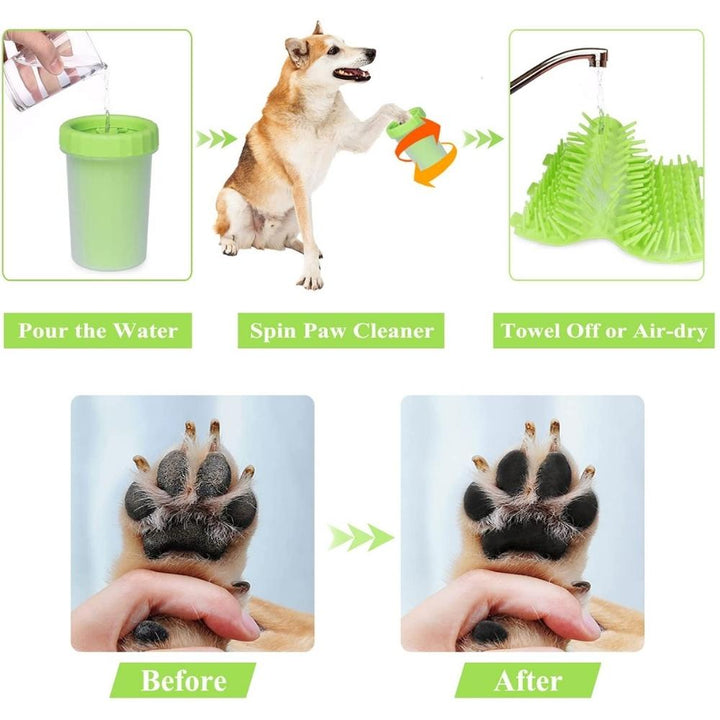 Laveur de pattes de chien, 2 en 1 portable