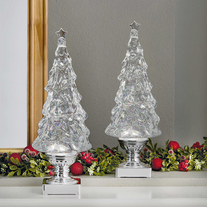 Ensemble de 2 arbres lumineux scintillants