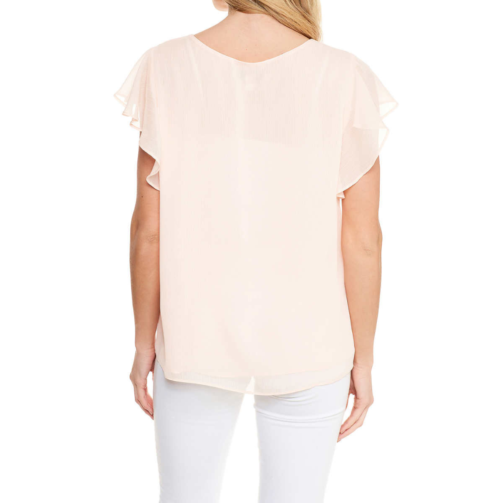 Cristina B - Women's Flutter Sleeve Top
