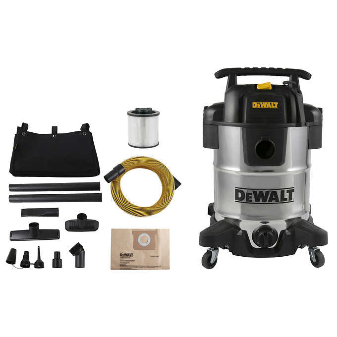 Dewalt - Aspirateur d’atelier à réservoir de 38 L (10 gal US) en acier inoxydable