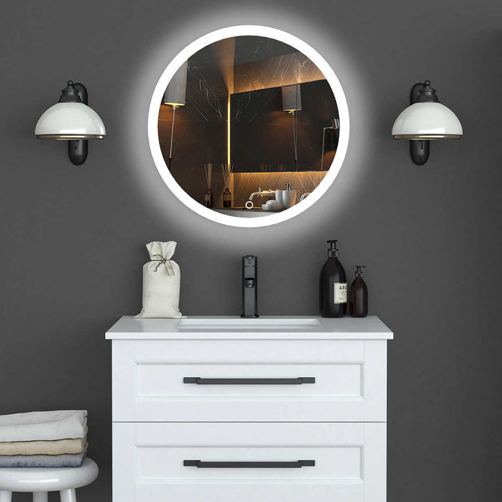 Appollo - Miroir rond à DEL Ivy de 24 po