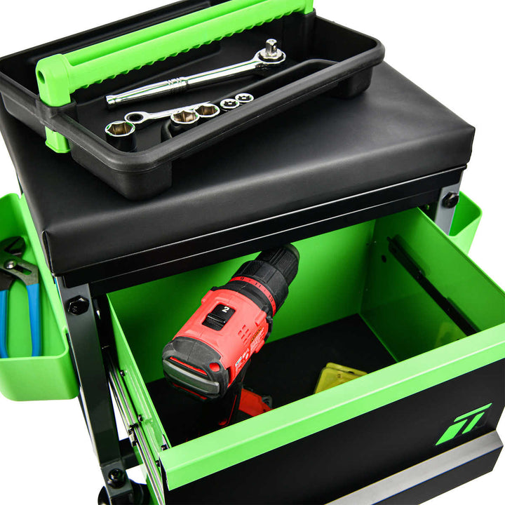 TrekTerra - Tabouret d'atelier avec rangement pour outils
