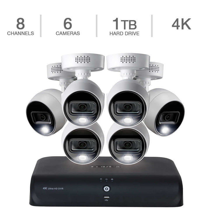 Lorex - 4K Active Deterrence DVR Security System