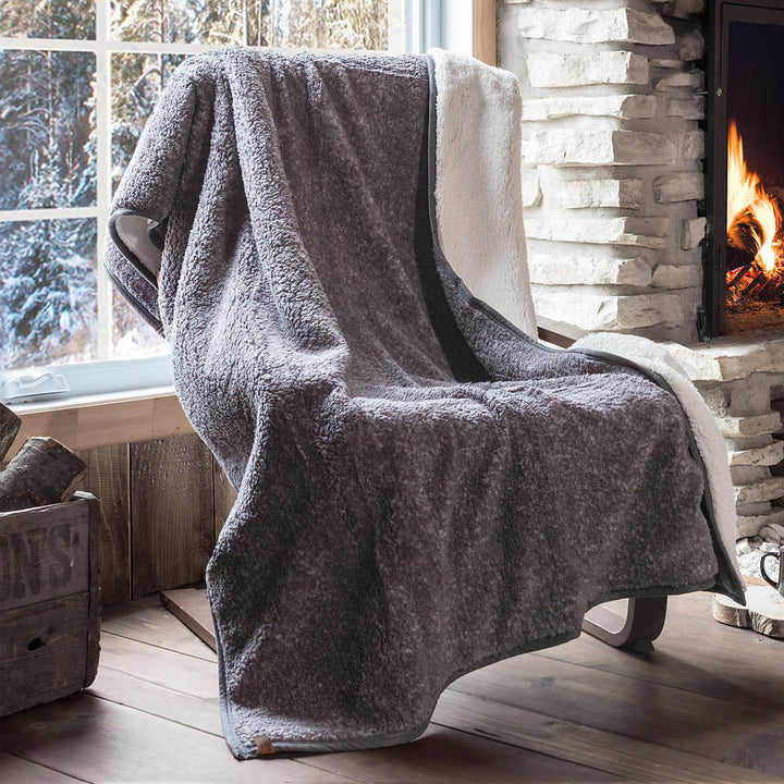 Roots Home – Jeté en Sherpa 50 po × 70 po