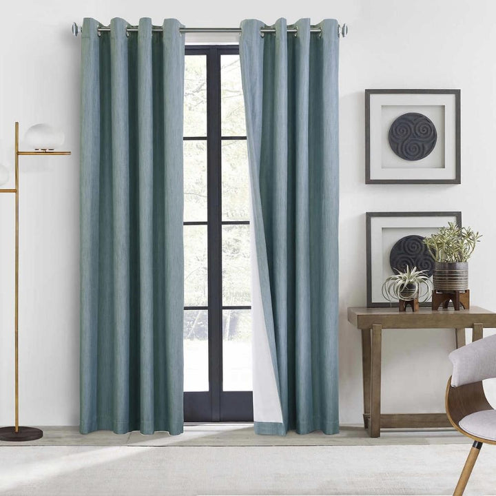 Couture - Ensemble de 2 panneaux de rideaux opaques solaires