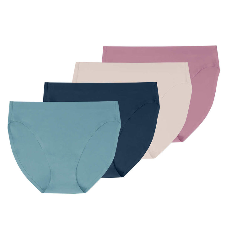 Halston Women's Invisible Bikini Panties, 4 Pack